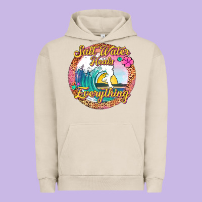 Salt Water Heals Everything Urban Hoodie Designed By Jasminsmagicworld