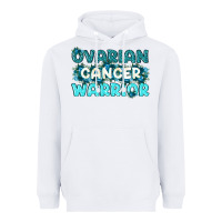 White Ovarian Cancer Warrior Heavyweight Hoodie - texasbilliewilder