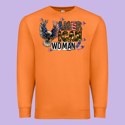 American Woman Premium Sweatshirt Designed By Cowhidedigitalart