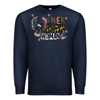 Navy american woman Premium Sweatshirt - CowhideDigitalArt