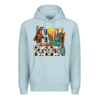 Blue Mist and they call the thing rodeo Premium Hoodie - NancyCooperArtShop