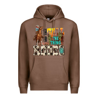 Chestnut and they call the thing rodeo Premium Hoodie - NancyCooperArtShop