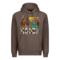 Coffee and they call the thing rodeo Premium Hoodie - NancyCooperArtShop