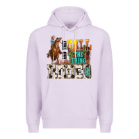 Lilac and they call the thing rodeo Premium Hoodie - NancyCooperArtShop