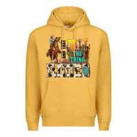 Mustard and they call the thing rodeo Premium Hoodie - NancyCooperArtShop