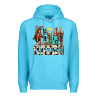 Ocean Blue and they call the thing rodeo Premium Hoodie - NancyCooperArtShop