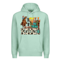 Seafoam and they call the thing rodeo Premium Hoodie - NancyCooperArtShop