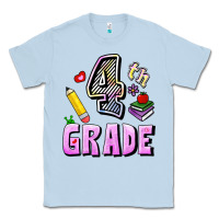 Dusty Blue Fourth Grade Classic Tee - RanaPortraitStore