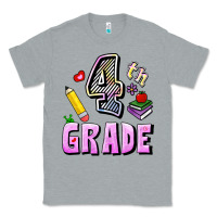 Heather Grey Fourth Grade Classic Tee - RanaPortraitStore