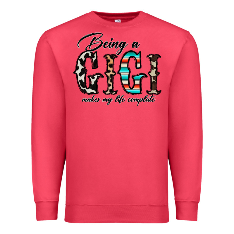 Being A Gigi Makes My Life Complate Premium Sweatshirt by CowhideDigitalArt | Teevron