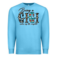 Ocean Blue being a gigi makes my life complate Premium Sweatshirt - CowhideDigitalArt