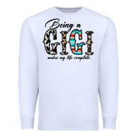 White being a gigi makes my life complate Premium Sweatshirt - CowhideDigitalArt