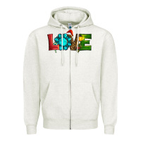 Western Gemstone Christmas Love Zipper Hoodie | Teevron