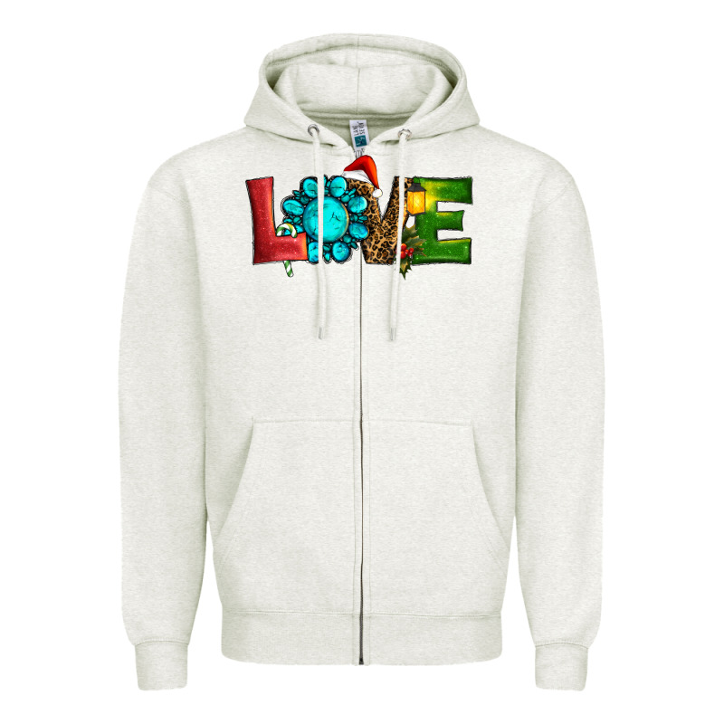 Western Gemstone Christmas Love Zipper Hoodie by RanaPortraitStore | Teevron