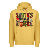 Antique Gold santa's favorite nurse Premium Hoodie - Jasminsmagicworld