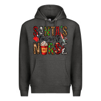 Charcoal Heather santa's favorite nurse Premium Hoodie - Jasminsmagicworld