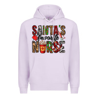Lilac santa's favorite nurse Premium Hoodie - Jasminsmagicworld