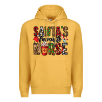 Mustard santa's favorite nurse Premium Hoodie - Jasminsmagicworld