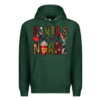 Sports Green santa's favorite nurse Premium Hoodie - Jasminsmagicworld