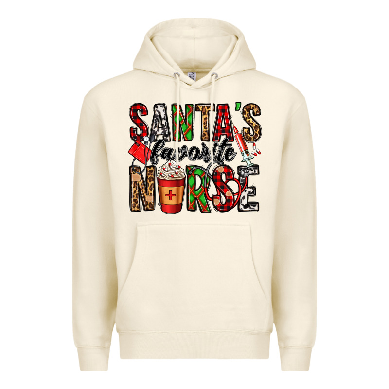 Santa's Favorite Nurse Premium Hoodie by Jasminsmagicworld | Teevron
