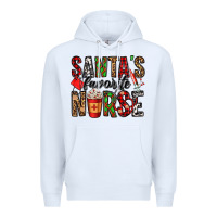 White santa's favorite nurse Premium Hoodie - Jasminsmagicworld