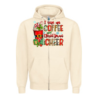 Sandshell i run on coffee and christmas cheer Zipper Hoodie - Zillion Design Studio
