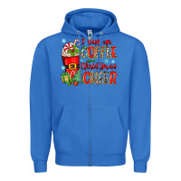 True Royal i run on coffee and christmas cheer Zipper Hoodie - Zillion Design Studio