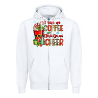 White i run on coffee and christmas cheer Zipper Hoodie - Zillion Design Studio