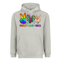 Moon Dust peace love rock Heavyweight Hoodie - Zillion Design Studio