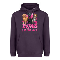 Plum Paws For The Cure Heavyweight Hoodie - texasbilliewilder
