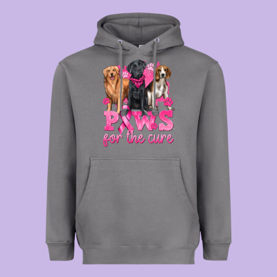 Paws For The Cure Heavyweight Hoodie Designed By Texasbilliewilder