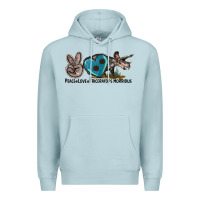 Blue Mist peace love triceratops horridus Premium Hoodie - LillyAllenDesigns