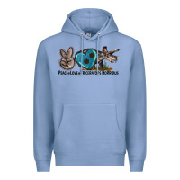 Colony Blue peace love triceratops horridus Premium Hoodie - LillyAllenDesigns