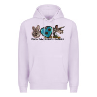 Lilac peace love triceratops horridus Premium Hoodie - LillyAllenDesigns
