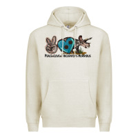 Oatmeal Heather peace love triceratops horridus Premium Hoodie - LillyAllenDesigns