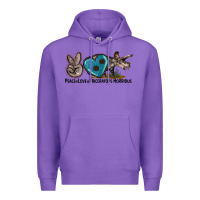 Purple peace love triceratops horridus Premium Hoodie - LillyAllenDesigns