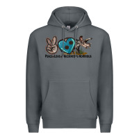 Rock peace love triceratops horridus Premium Hoodie - LillyAllenDesigns