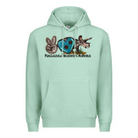 Seafoam peace love triceratops horridus Premium Hoodie - LillyAllenDesigns
