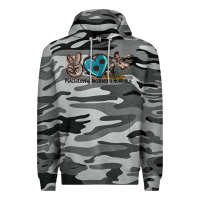 Slate Camo peace love triceratops horridus Premium Hoodie - LillyAllenDesigns