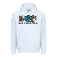 White peace love triceratops horridus Premium Hoodie - LillyAllenDesigns