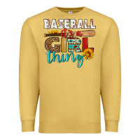 Antique Gold baseball it's a girl thing Premium Sweatshirt - HRA Design Shop