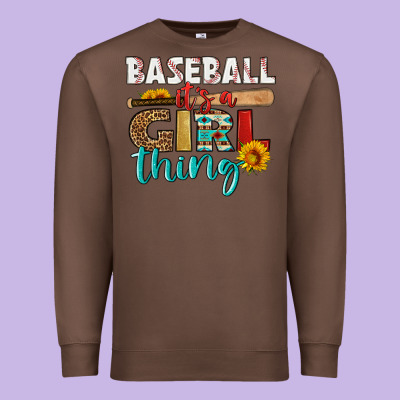 Baseball It's A Girl Thing Premium Sweatshirt Designed By Hra Design Shop