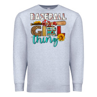 Heather Grey baseball it's a girl thing Premium Sweatshirt - HRA Design Shop