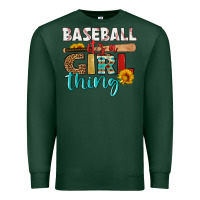 Sports Green baseball it's a girl thing Premium Sweatshirt - HRA Design Shop