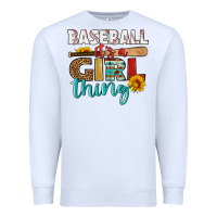 White baseball it's a girl thing Premium Sweatshirt - HRA Design Shop