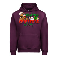 Mauve Wine Baking Christmas cheer Urban Hoodie - NancyCooperArtShop
