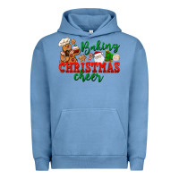 Pigment Pebble Blue Baking Christmas cheer Urban Hoodie - NancyCooperArtShop