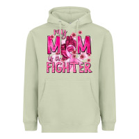 Matcha My Mom Is a Fighter with Ribbon Heavyweight Hoodie - texasbilliewilder