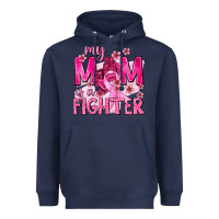 Navy My Mom Is a Fighter with Ribbon Heavyweight Hoodie - texasbilliewilder