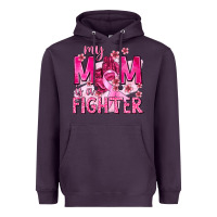 Plum My Mom Is a Fighter with Ribbon Heavyweight Hoodie - texasbilliewilder
